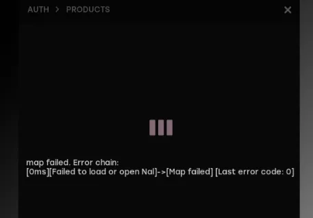 Ошибка Map Failed
